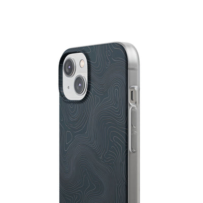Black Lite Phone Case for iPhone - Obsidian Ridge Topo
