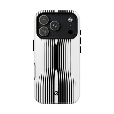 White Tough 2.0 Magsafe Phone Case for iPhone - Kinetic Mono Distortion