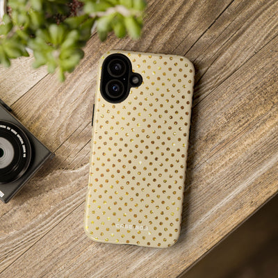 Golden Glow Dots iPhone 16 Plus Case - Tough