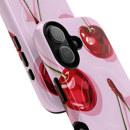 Glossy Cherry Burst iPhone 17 Case - Tough+ - CASE•BOB