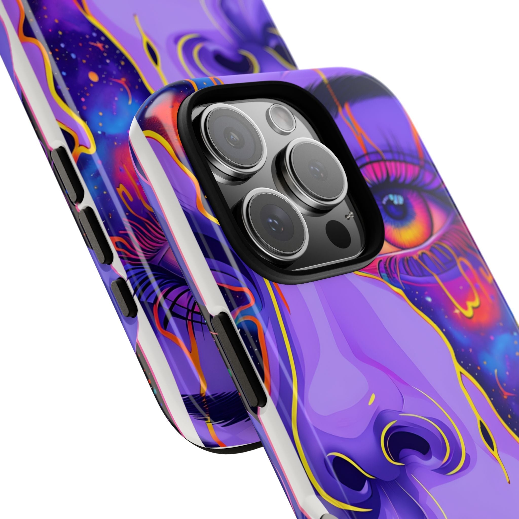 Violet Cosmic Gaze · Tough Custodia per iPhone
