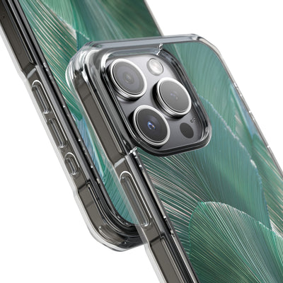 Translucent Fan Palm · Clear Impact Magnetic Phone Case for iPhone · Teal