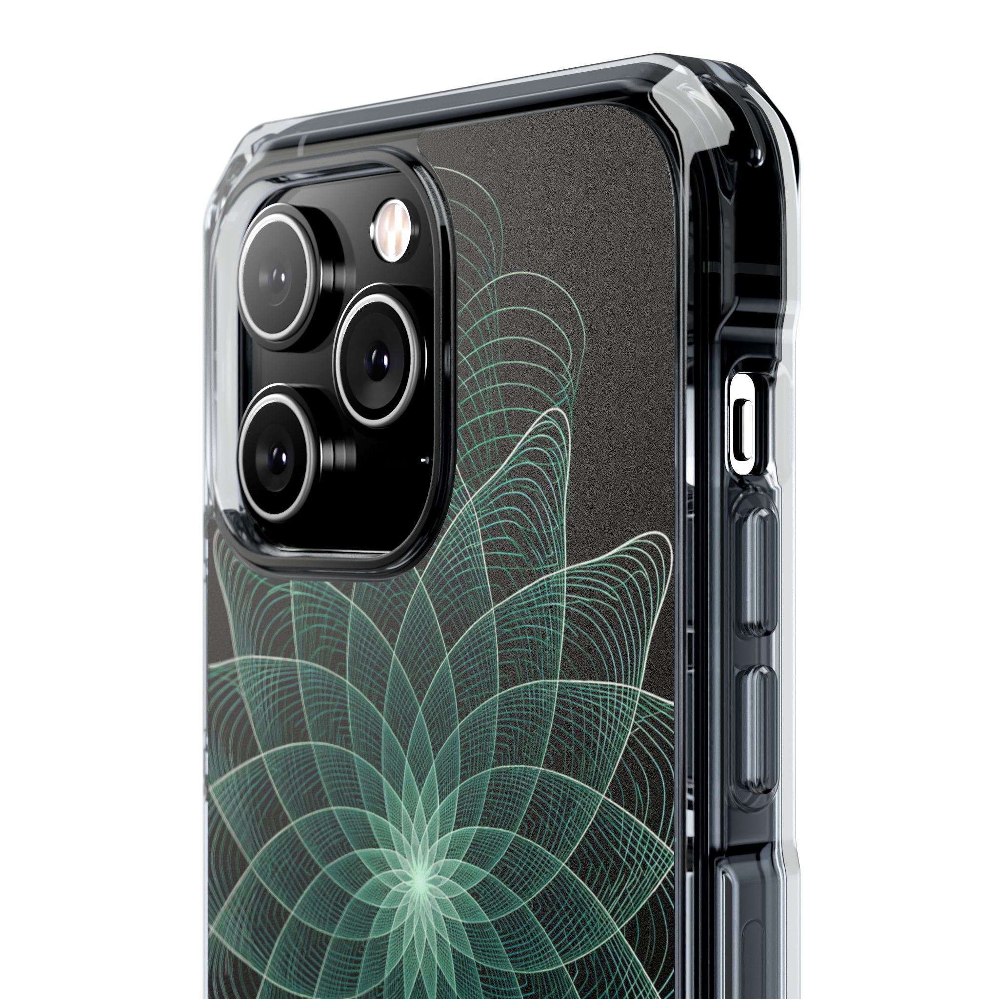 Green Impact MagSafe Phone Case for iPhone - Cyan Signal Bloom