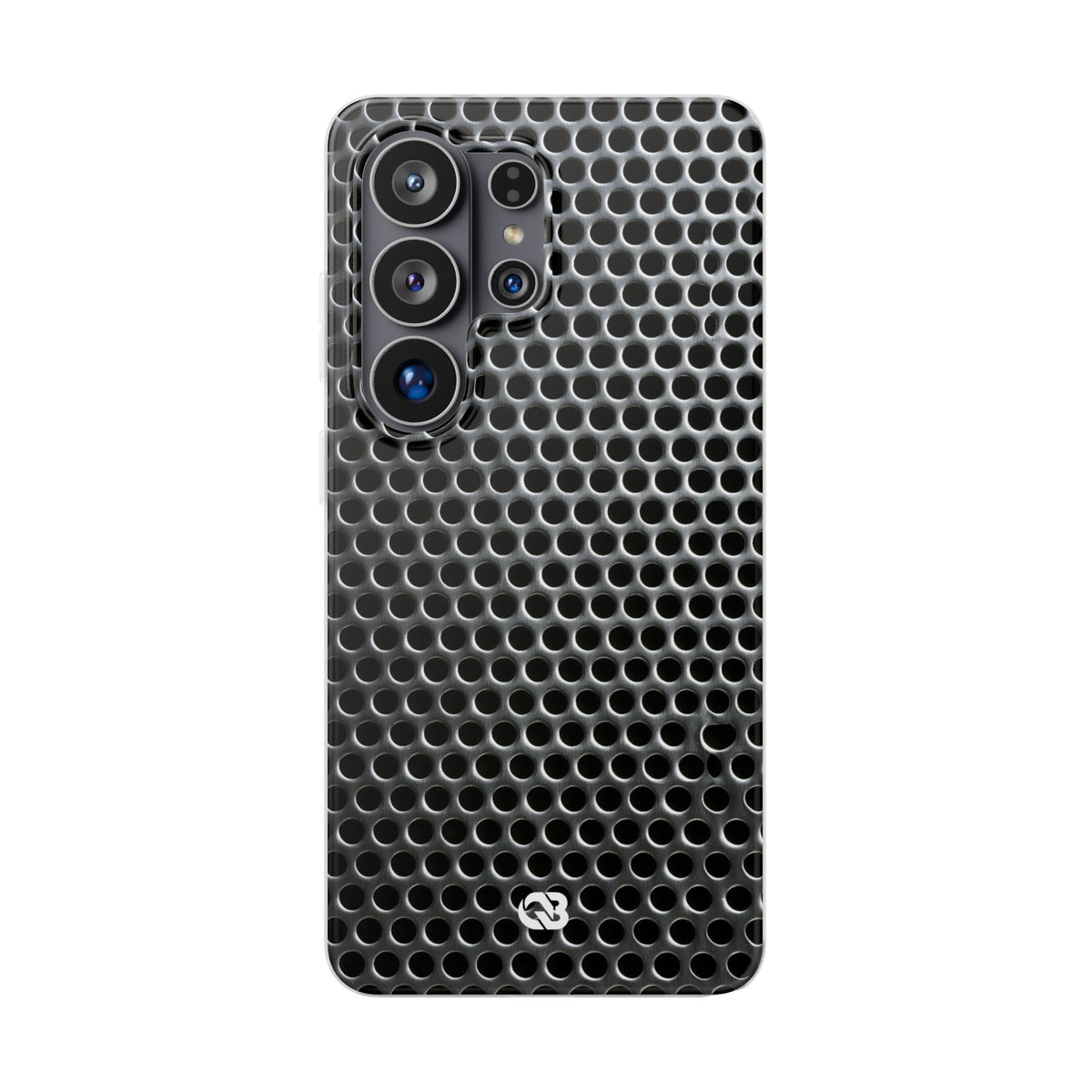 Brushed Perforated Steel · Lite Phone Case for Samsung · Silver