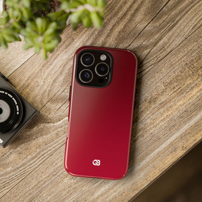Red Tough Phone Case for iPhone - Crimson Velvet Fade