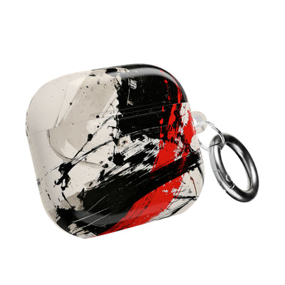 Crimson Sumi Slash · Hard Case for AirPods & AirPods Pro · White