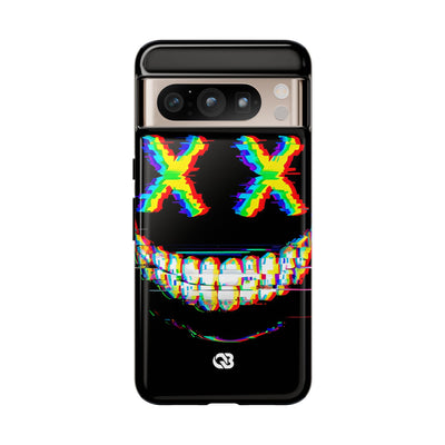 Glitch Grin Distortion · Tough Phone Case for Google Pixel