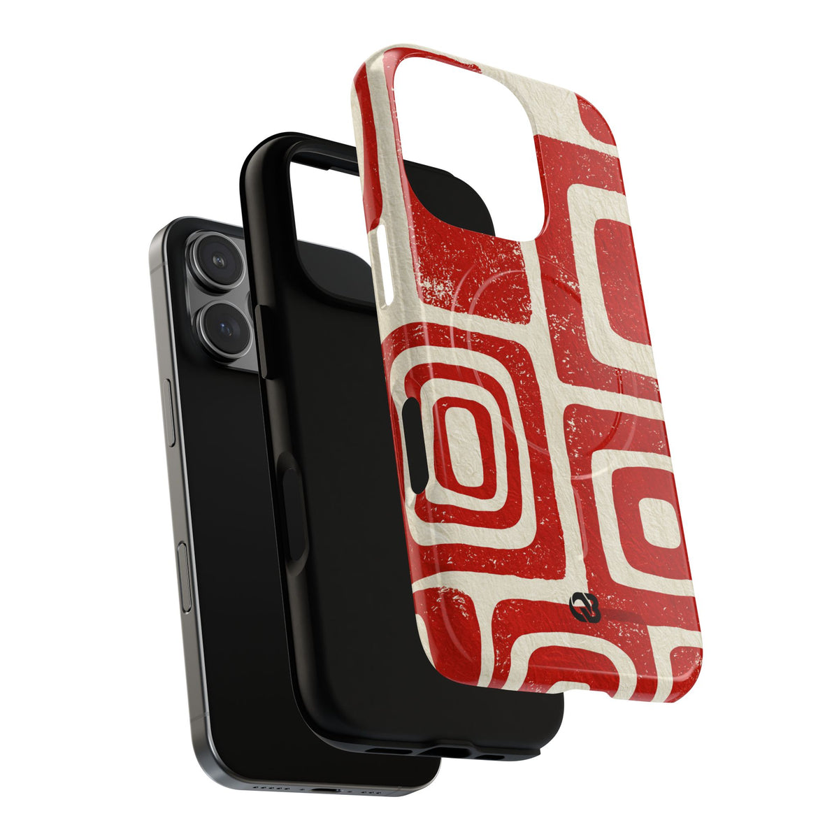 Vermilion Block Motif · Tough 2.0 Magnetic Phone Case for iPhone · Red