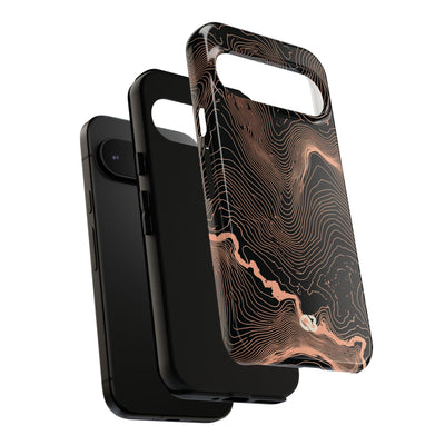 Mesa Elevation Contour · Tough Phone Case for Pixel ·  Black