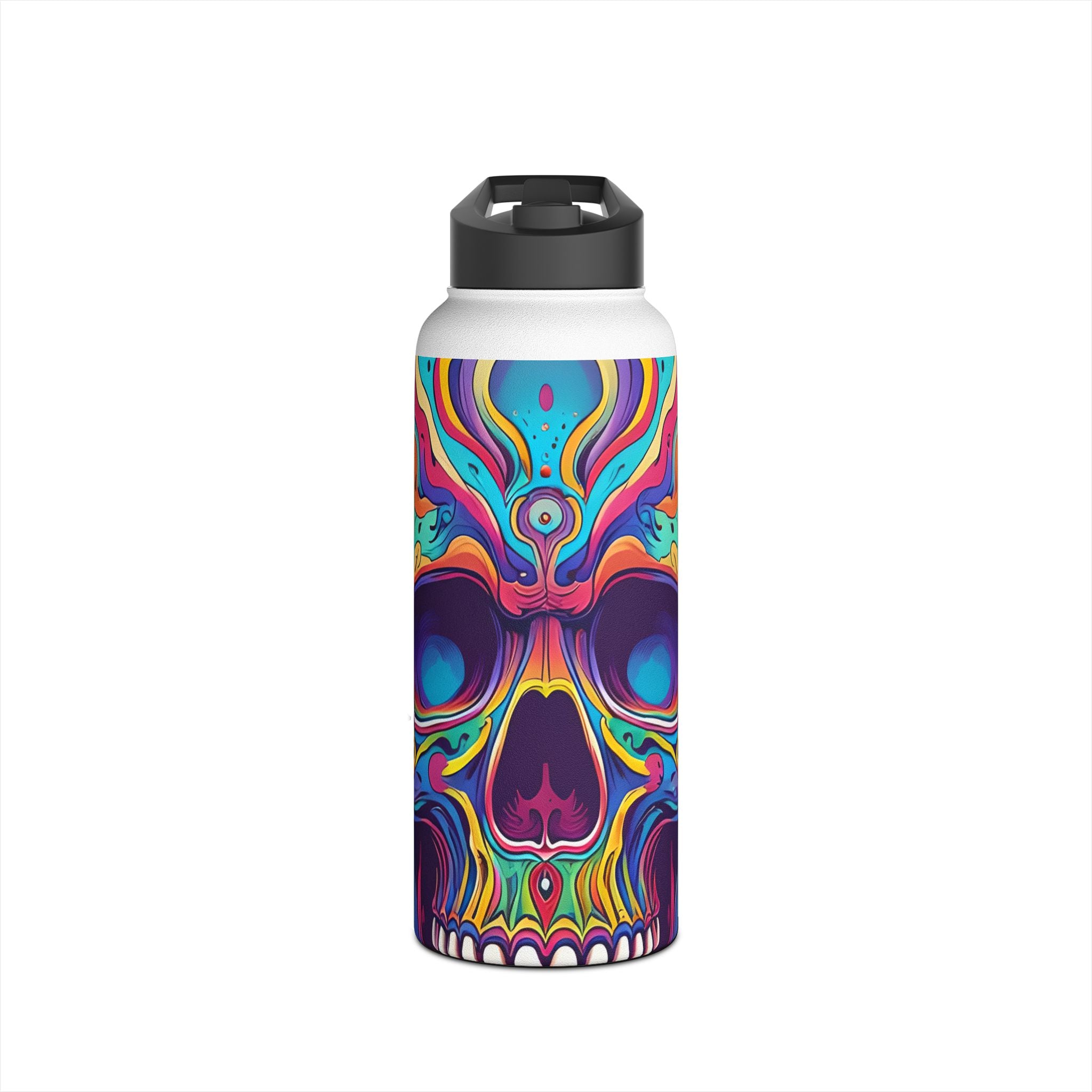 Psychedelic Skull - Stainless Steel Water Bottle