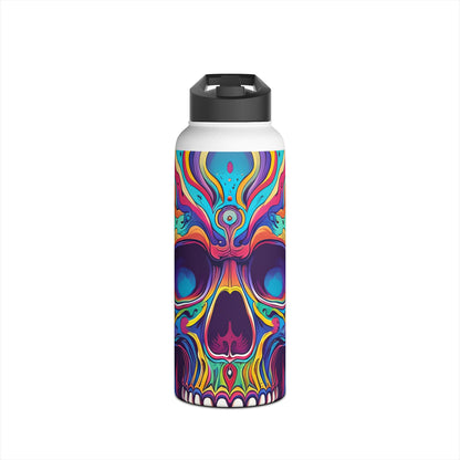 Psychedelic Skull - Stainless Steel Water Bottle