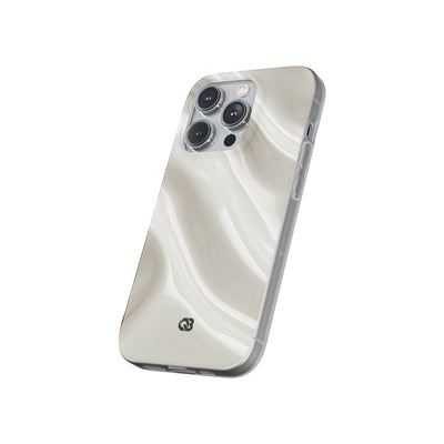 White Lite Phone Case for iPhone - Polished Ivory Wave