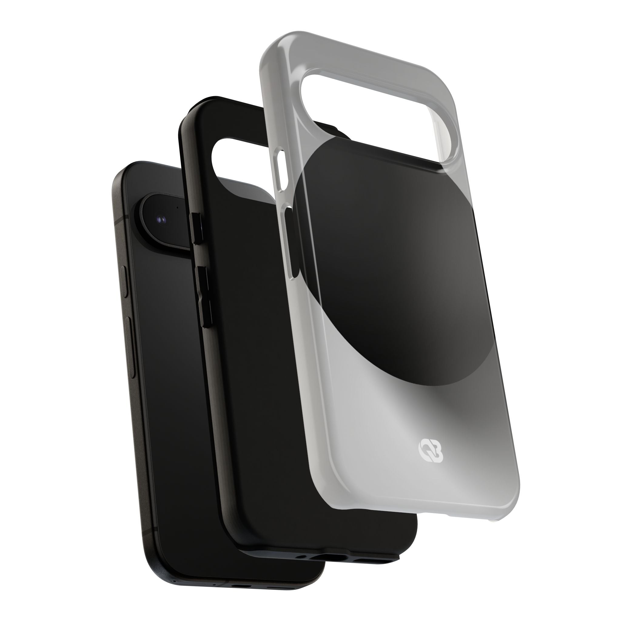 Grey Tough Phone Case for Google Pixel - Matte Onyx Sphere