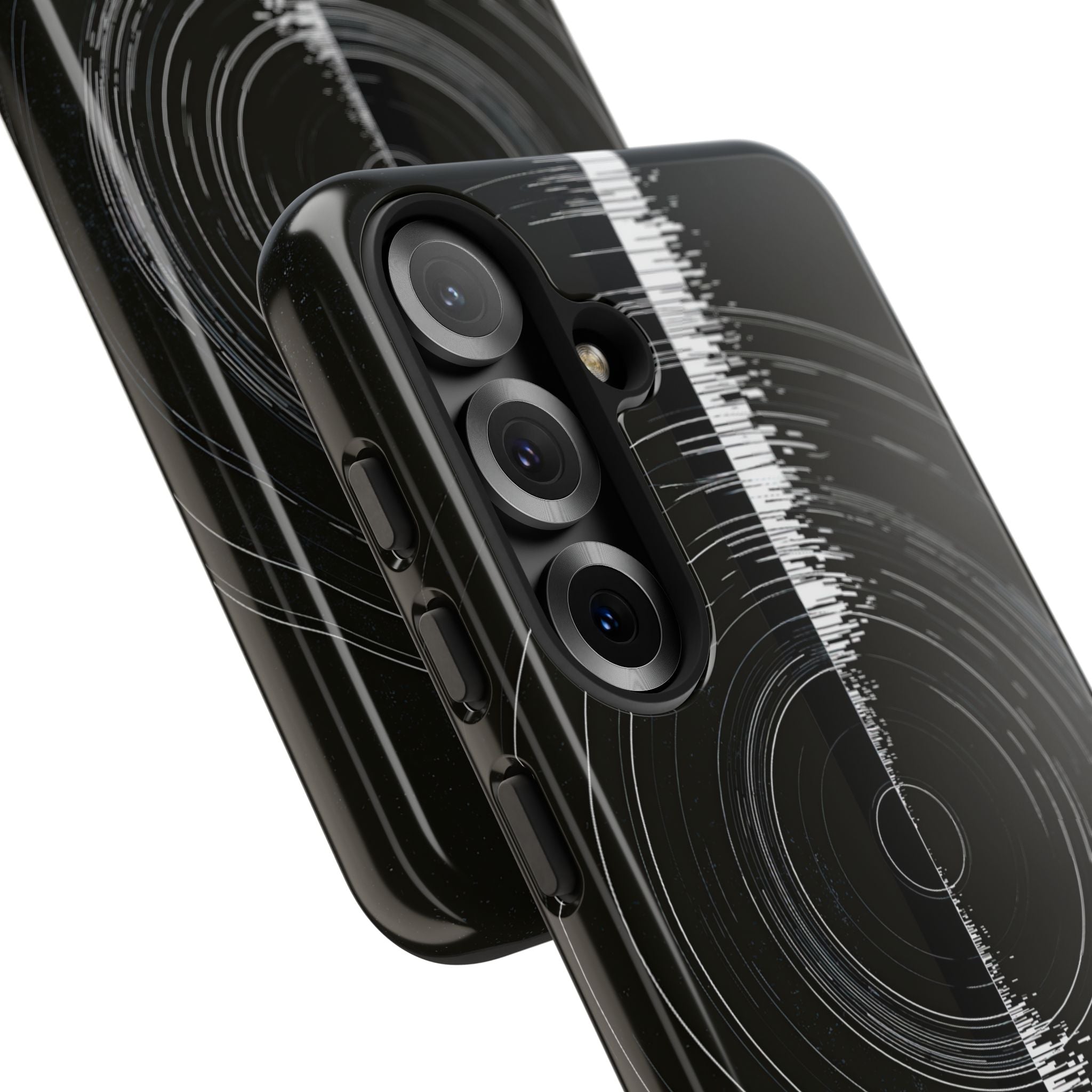 Black Tough Phone Case for Samsung - Obsidian Orbital Signal