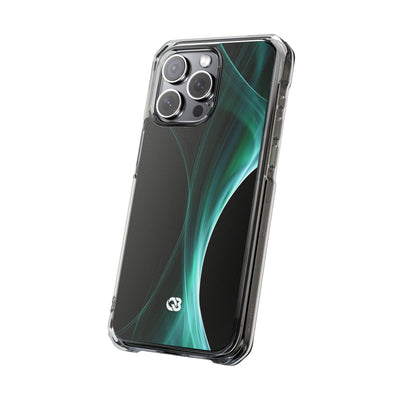 Emerald Lumen · Clear Impact Magnetic Phone Case for iPhone · Green