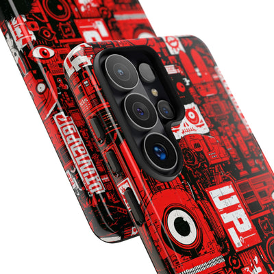 Neo Mecha Collage · Tough Phone Case for Samsung · Red