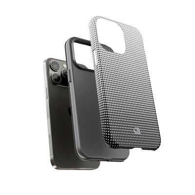 Black Tough Phone Case for iPhone - Obsidian Halftone Flux