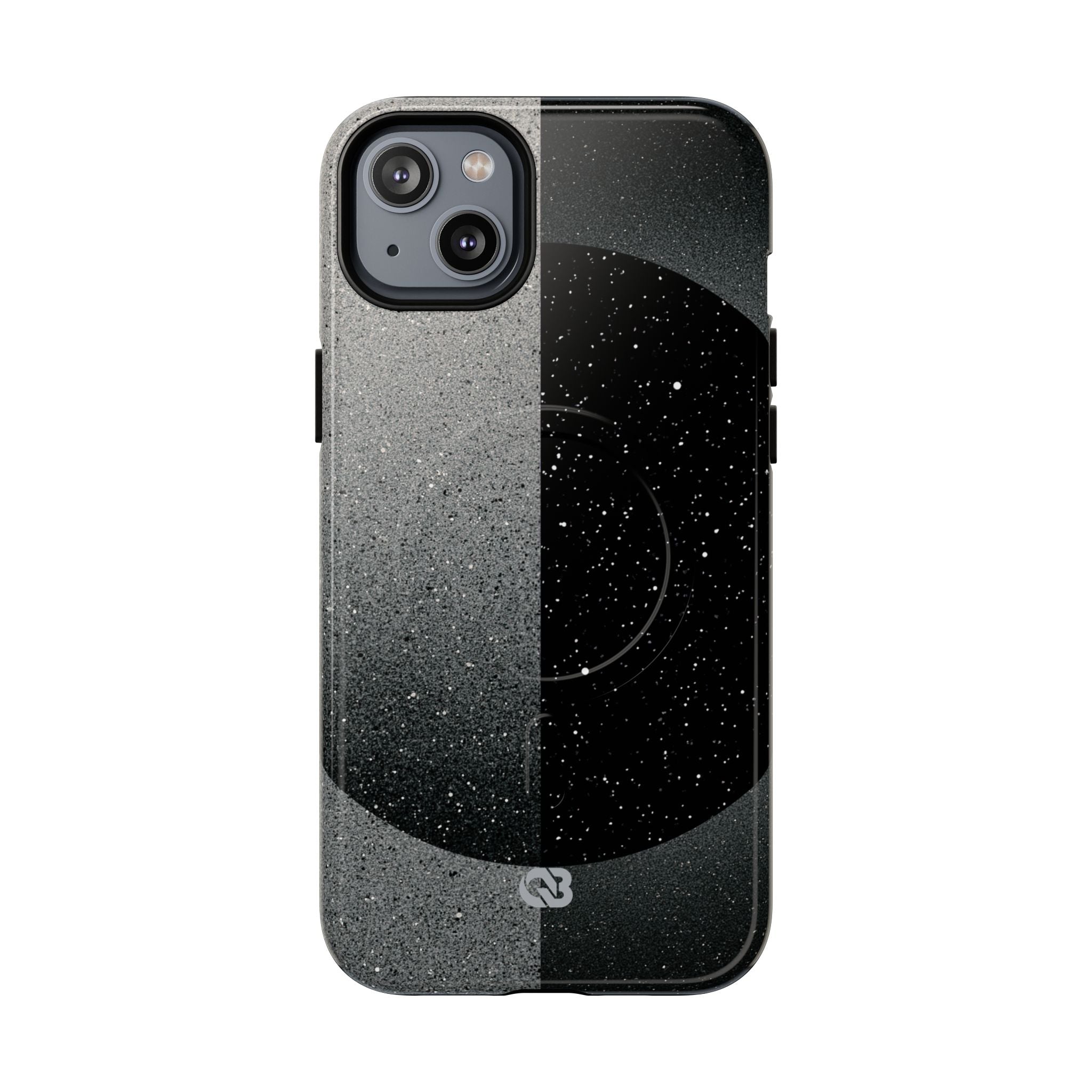 Black Tough 2.0 Magsafe Phone Case for iPhone - Lunar Static Orbit