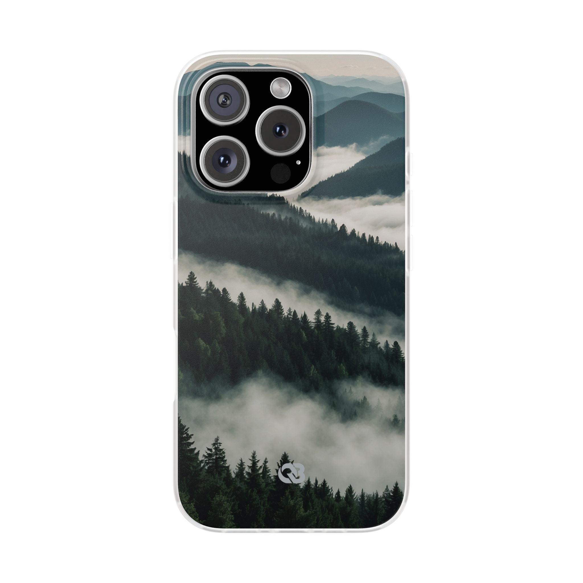 Misty Pine Peaks · Soft Hoesje voor iPhone