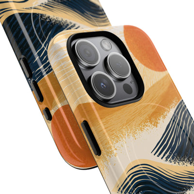 Blue Tough 2.0 Magsafe Phone Case for iPhone - Kyoto Cresting Tide