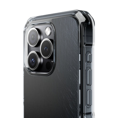 Black Impact MagSafe Phone Case for iPhone - Midnight Brushed Grain