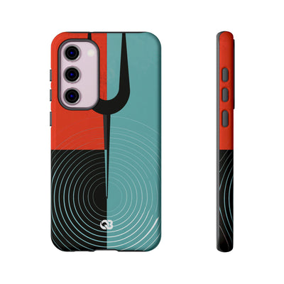 Teal Tough Phone Case for Samsung - Sonic Static Split