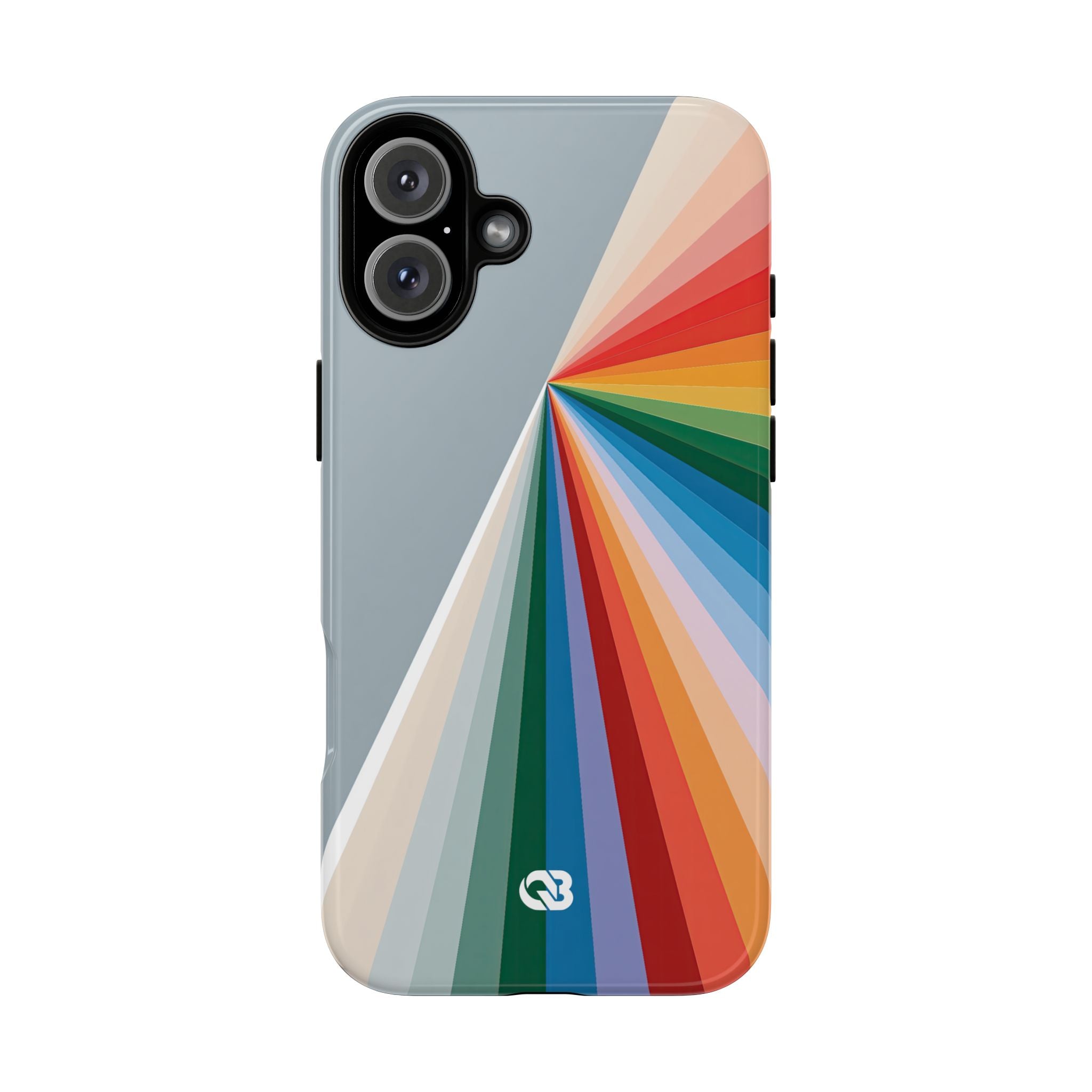 Grey Tough Phone Case for iPhone - Slate Prism Burst