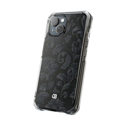 Obsidian Damask · Clear Impact Magnetic Phone Case for iPhone ·  Black