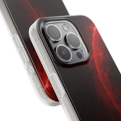 Red Lite Phone Case for iPhone - Solar Crimson Flare