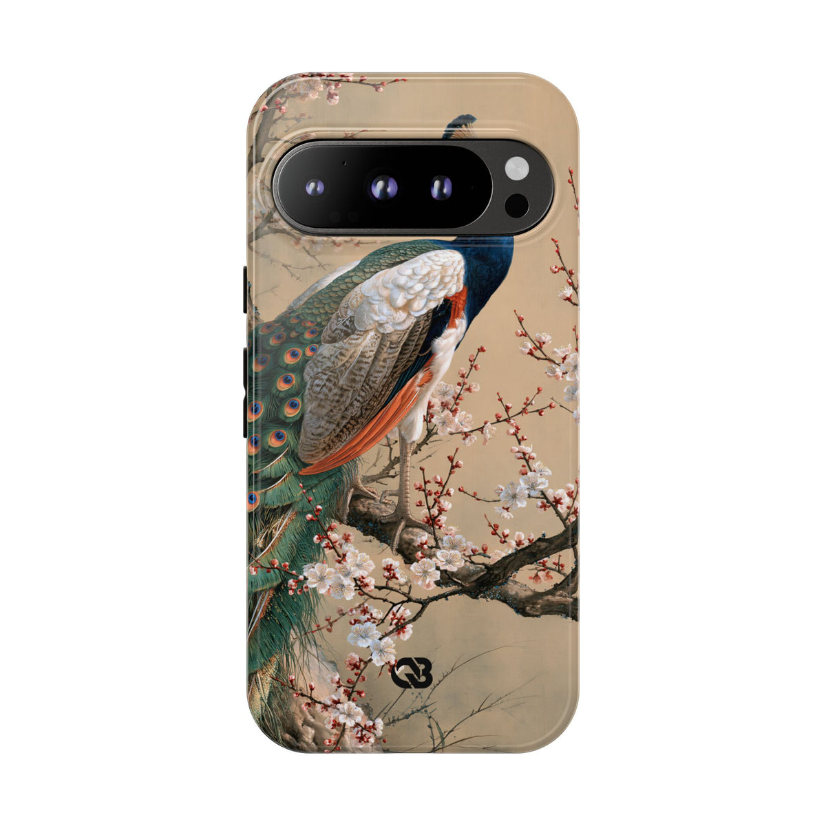 Imperial Peacock Blossom · Tough Phone Case for Pixel ·  Beige