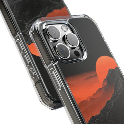 Solar Ridge Mesh · Clear Impact Magnetic Phone Case for iPhone · Black