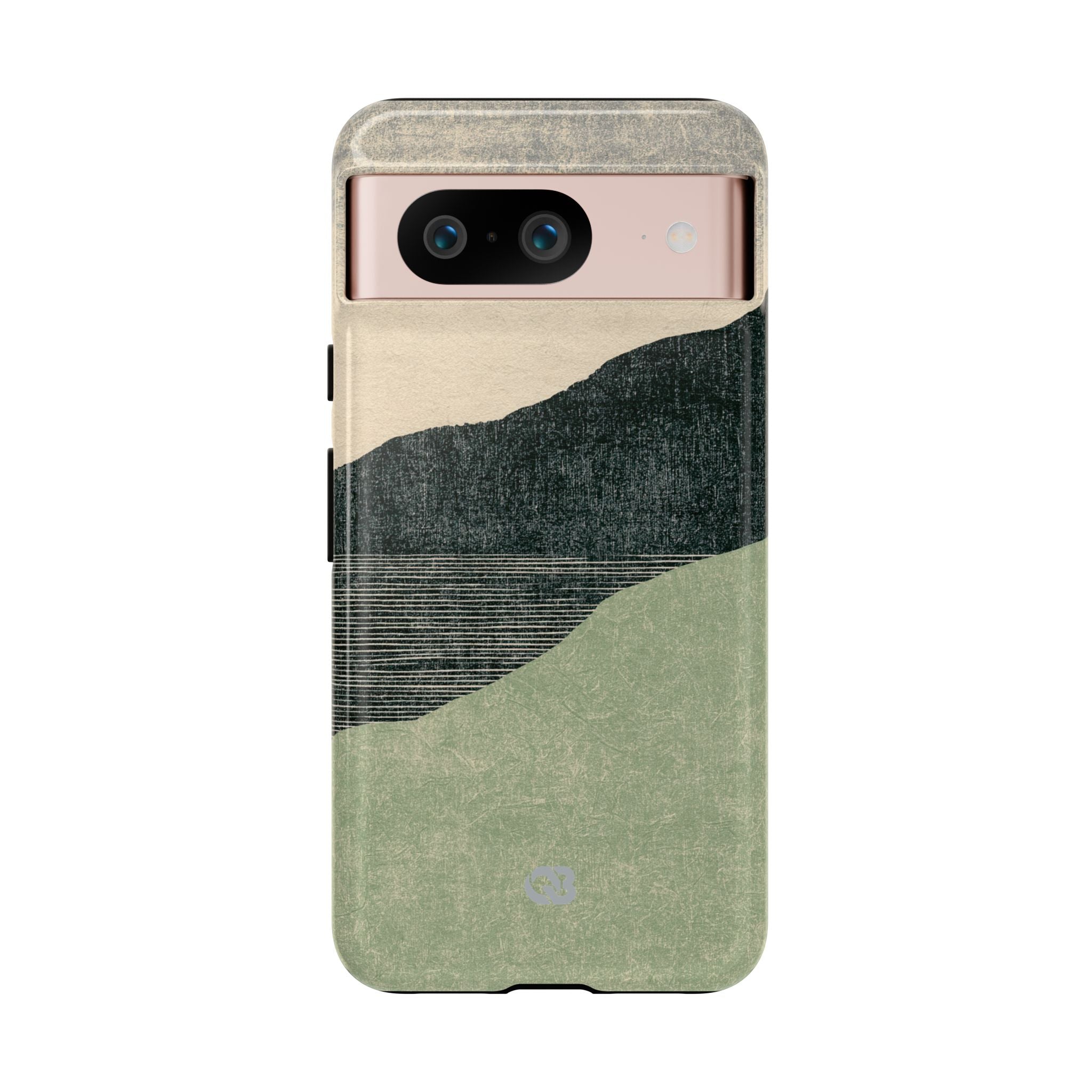 Green Tough Phone Case for Google Pixel - Moss Ridge Grain