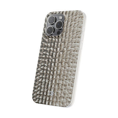Beige Lite Phone Case for iPhone - Bone Spiked Grid