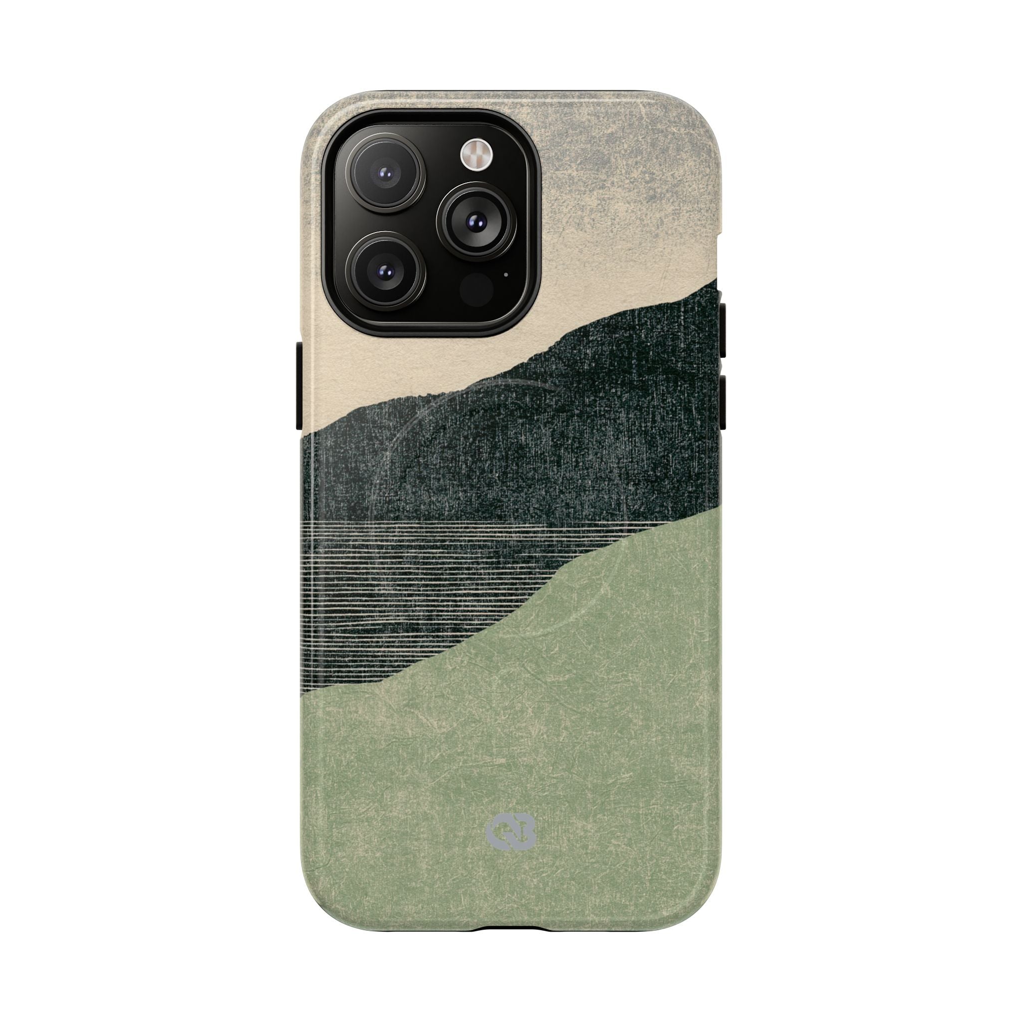 Green Tough 2.0 Magsafe Phone Case for iPhone - Moss Ridge Grain