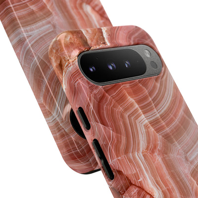Blushing Rose Strata · Tough Phone Case for Pixel ·  Pink
