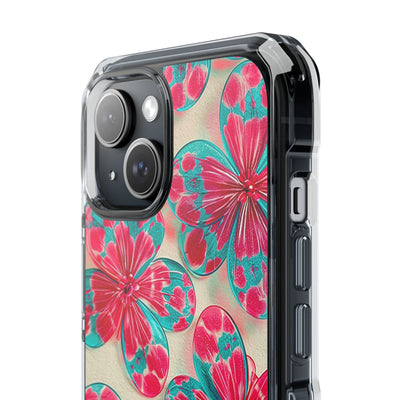 Lucite Jelly Bloom · Clear Impact Magnetic Phone Case for iPhone · Pink