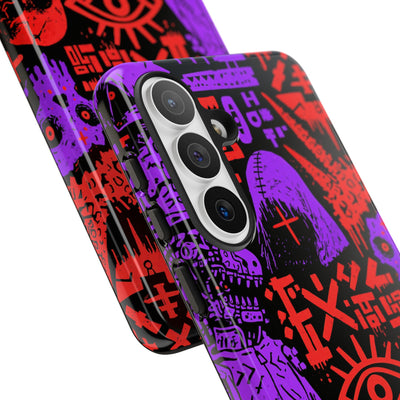 Underground Cyber Glyphs · Tough Phone Case for Samsung · Black