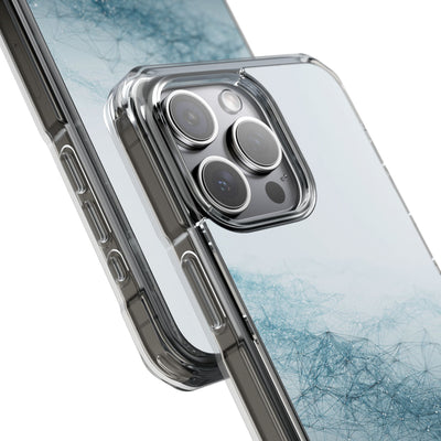 Teal Impact MagSafe Phone Case for iPhone - Cyan Vector Lattice