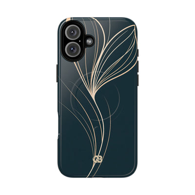 Teal Tough 2.0 Magsafe Phone Case for iPhone - Sandstone Silk Flora