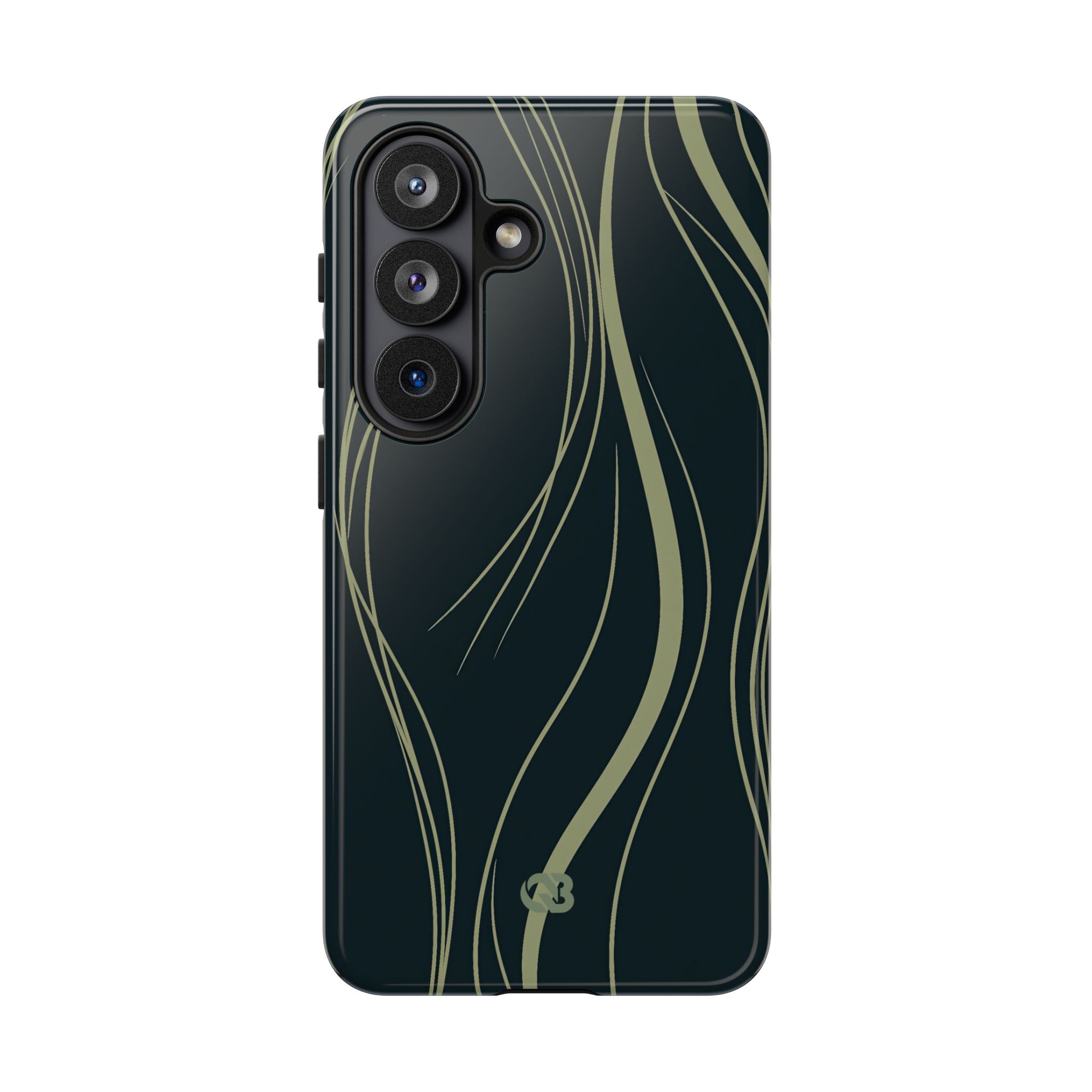 Green Tough Phone Case for Samsung - Obsidian Sage Flow