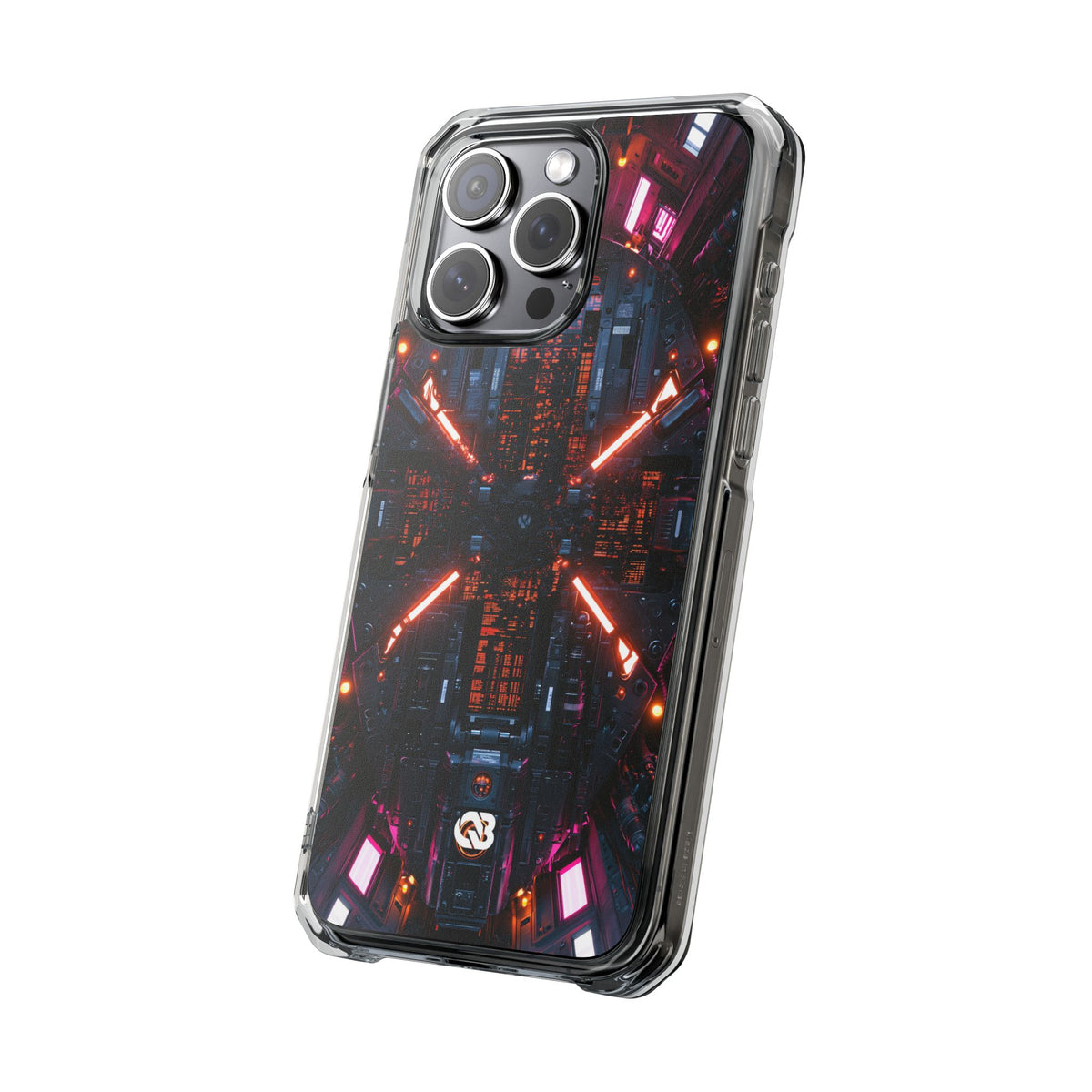 Cybernetic Reactor Core · Clear Impact Magnetic Phone Case for iPhone · Black