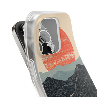 Beige Lite Phone Case for iPhone - Crimson Ridge Flow