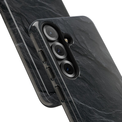 Black Tough Phone Case for Samsung - Midnight Slate Ridge
