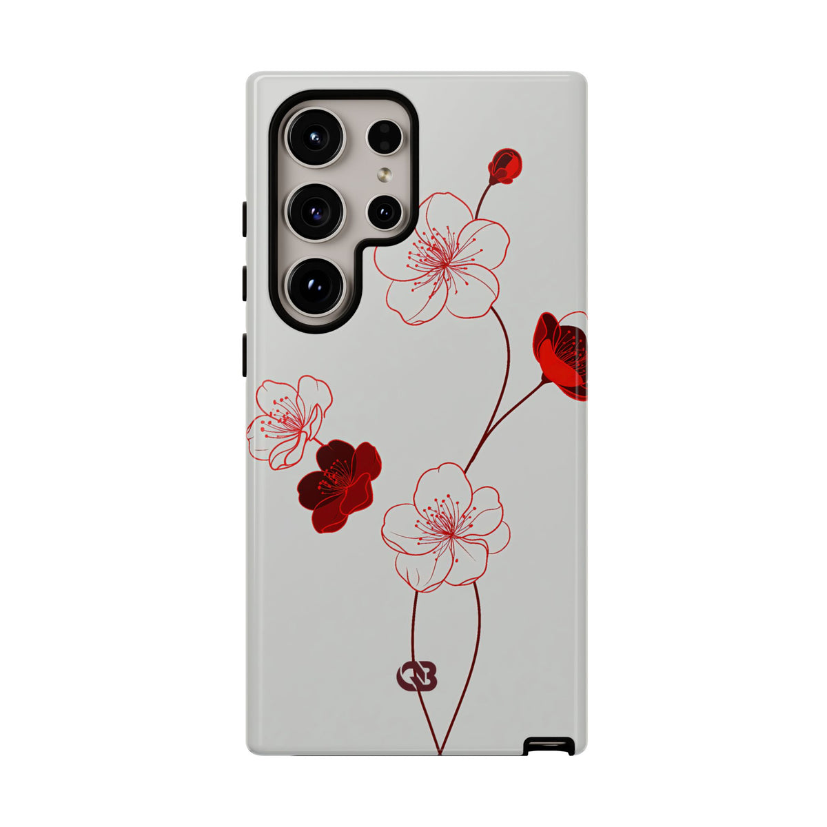Crimson Sakura Blossom · Tough Phone Case for Samsung · Red