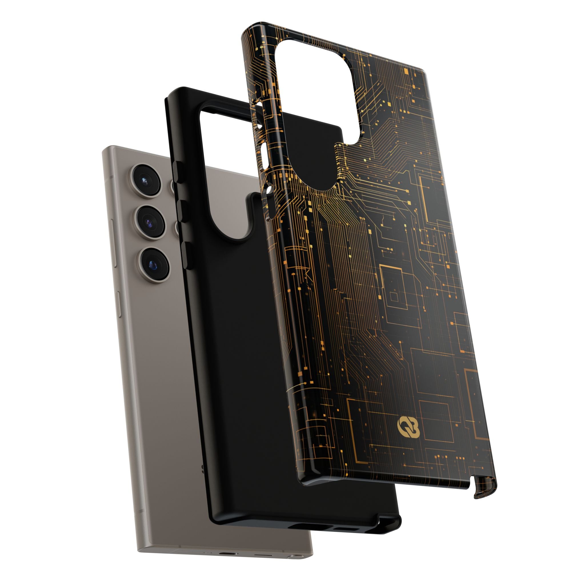 Gold Tough Phone Case for Samsung - Amber Core Mainframe