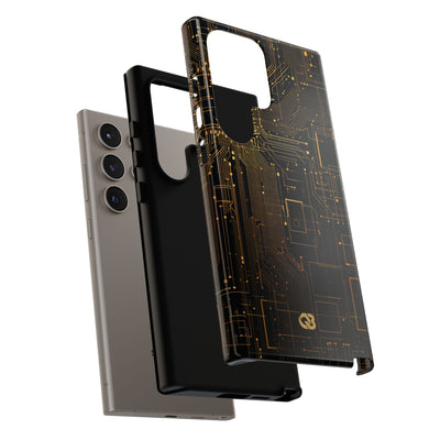 Gold Tough Phone Case for Samsung - Amber Core Mainframe