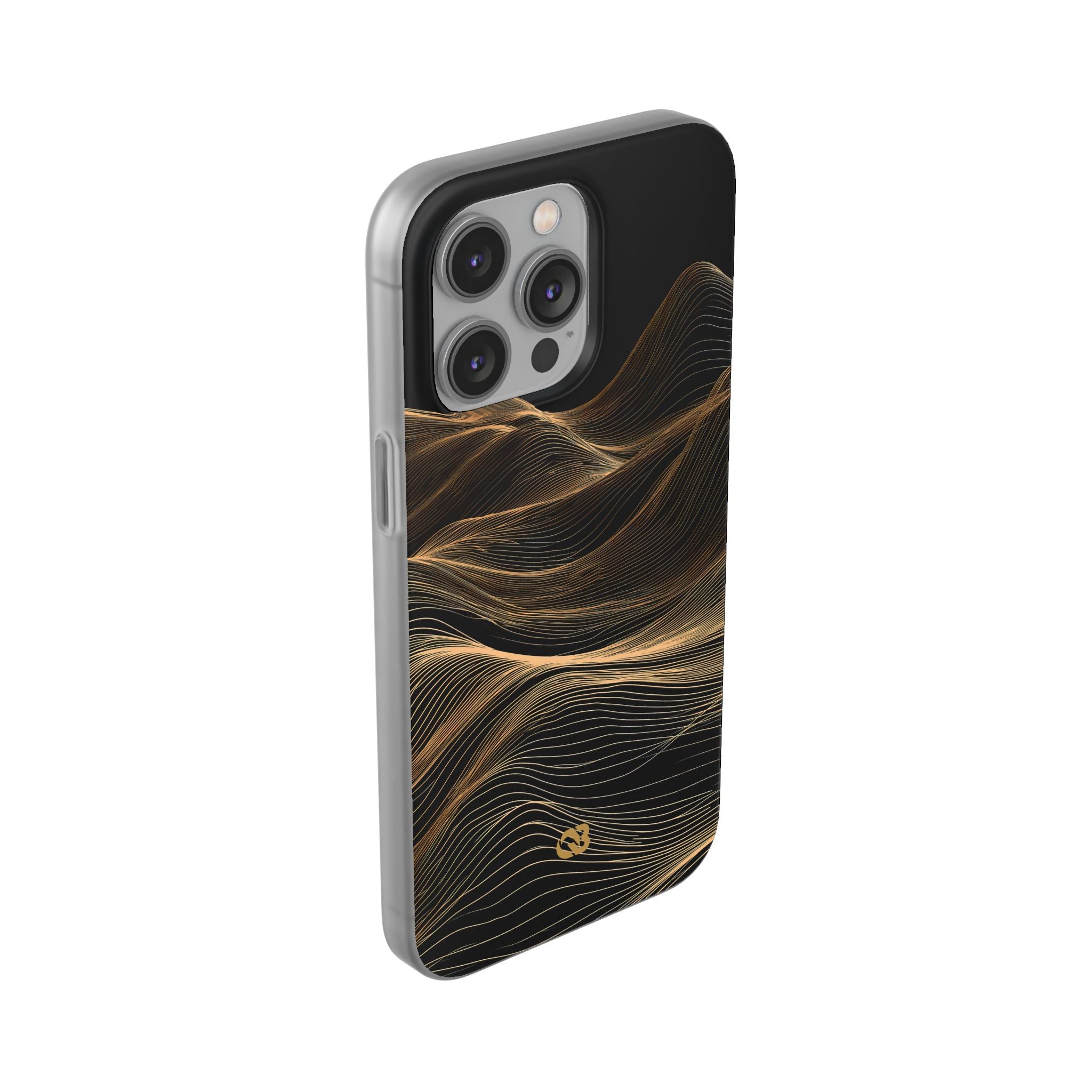 Black Lite Phone Case for iPhone - Copper Topo Ridge