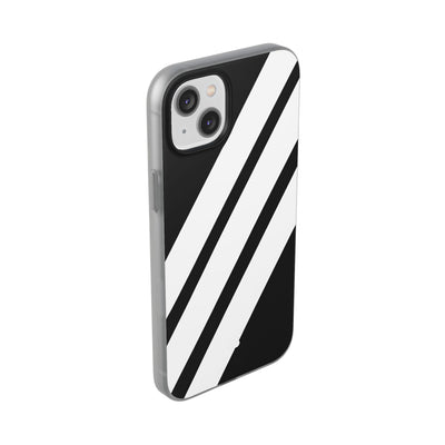 Obsidian White Bars · Soft Handyhülle für iPhone