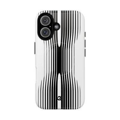 White Tough 2.0 Magsafe Phone Case for iPhone - Kinetic Mono Distortion