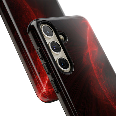 Red Tough Phone Case for Samsung - Solar Crimson Flare